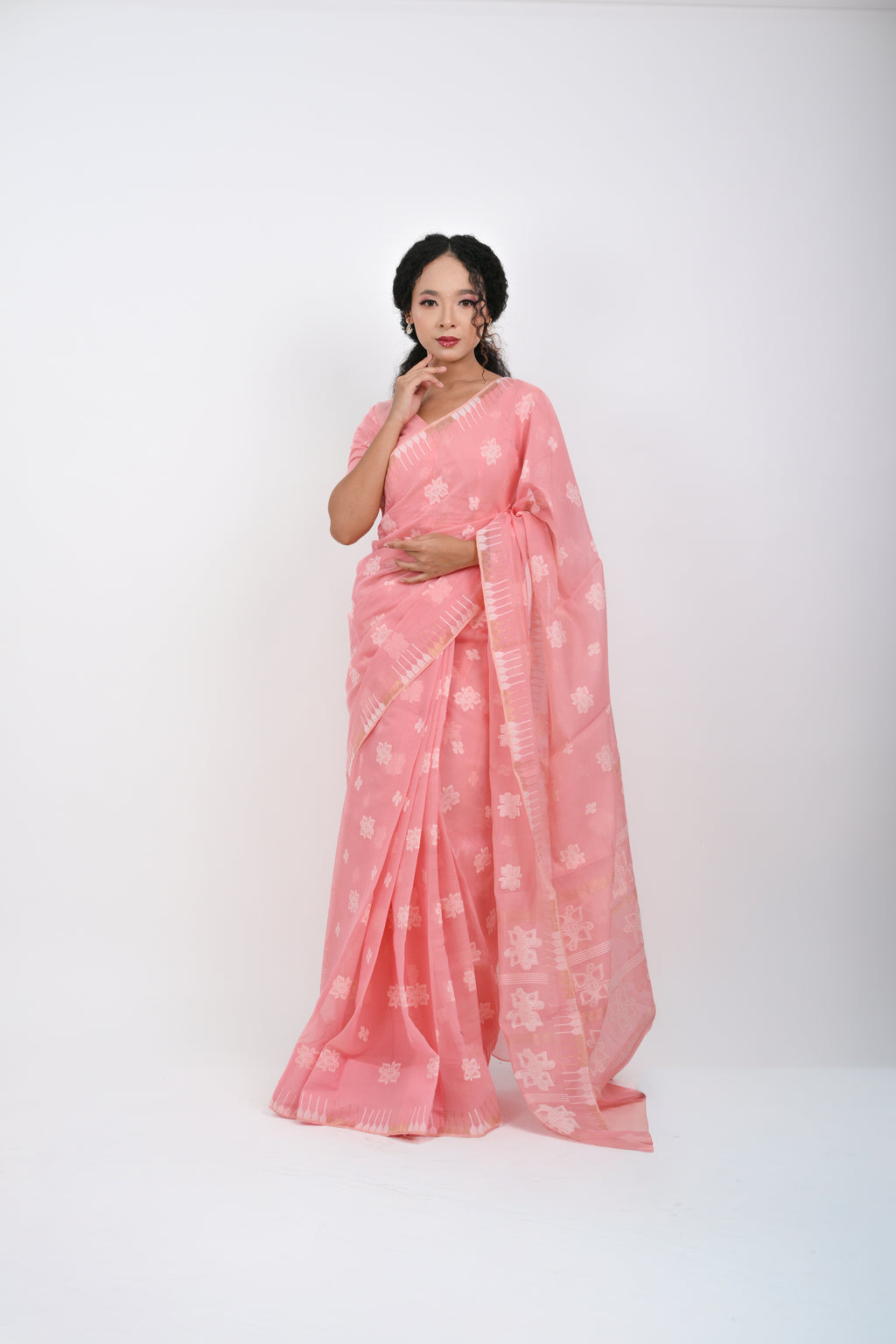 Thoibi Saree – Cotton Candy Pink