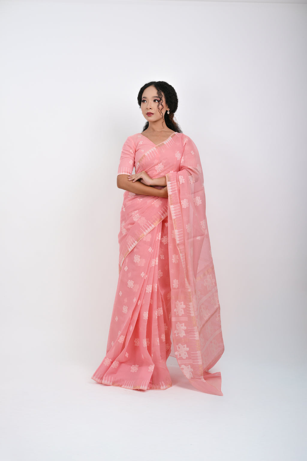 Thoibi Saree – Cotton Candy Pink