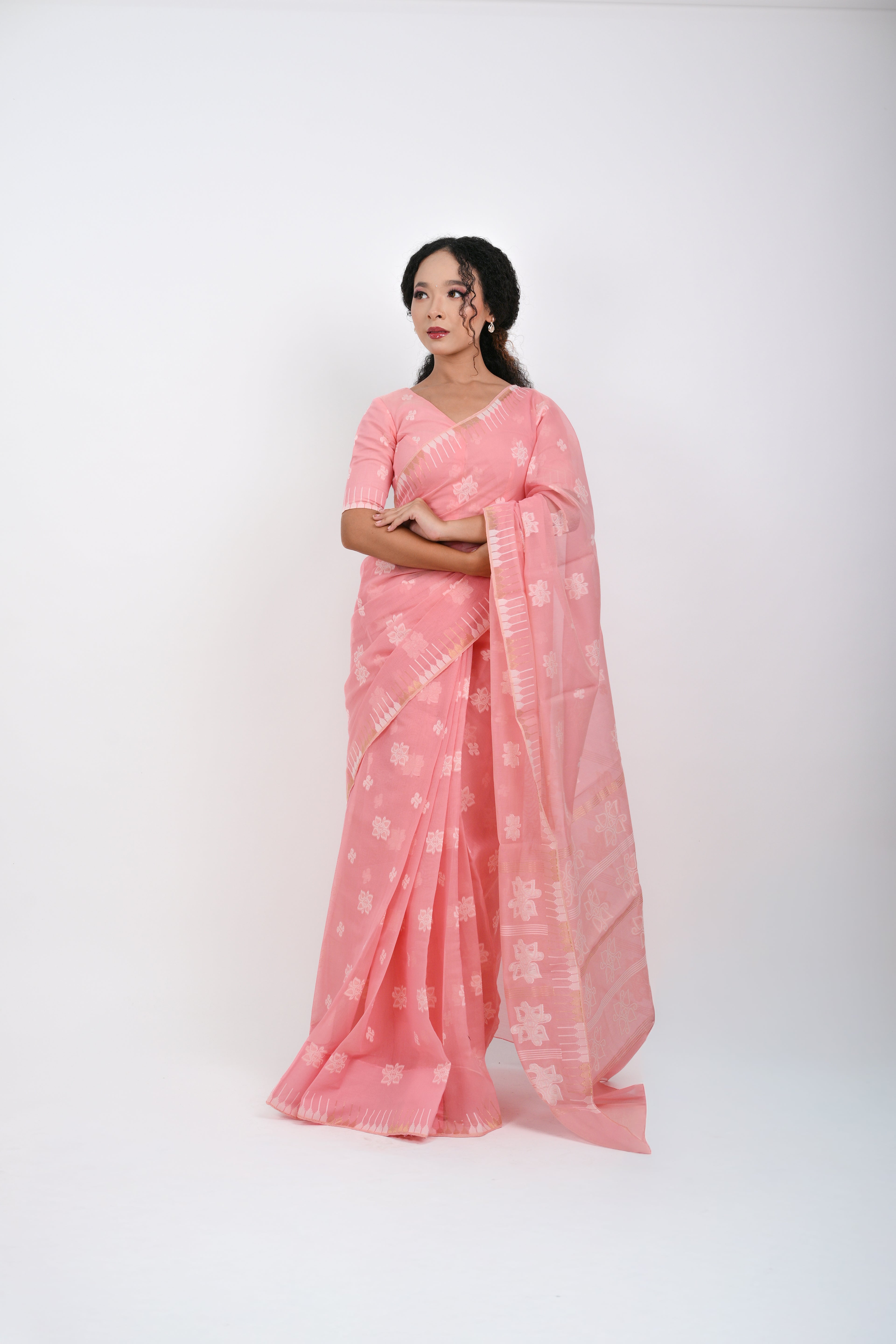 Thoibi Saree – Cotton Candy Pink