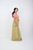 Ahum Saree - Green Premium Geometric Motif Saree