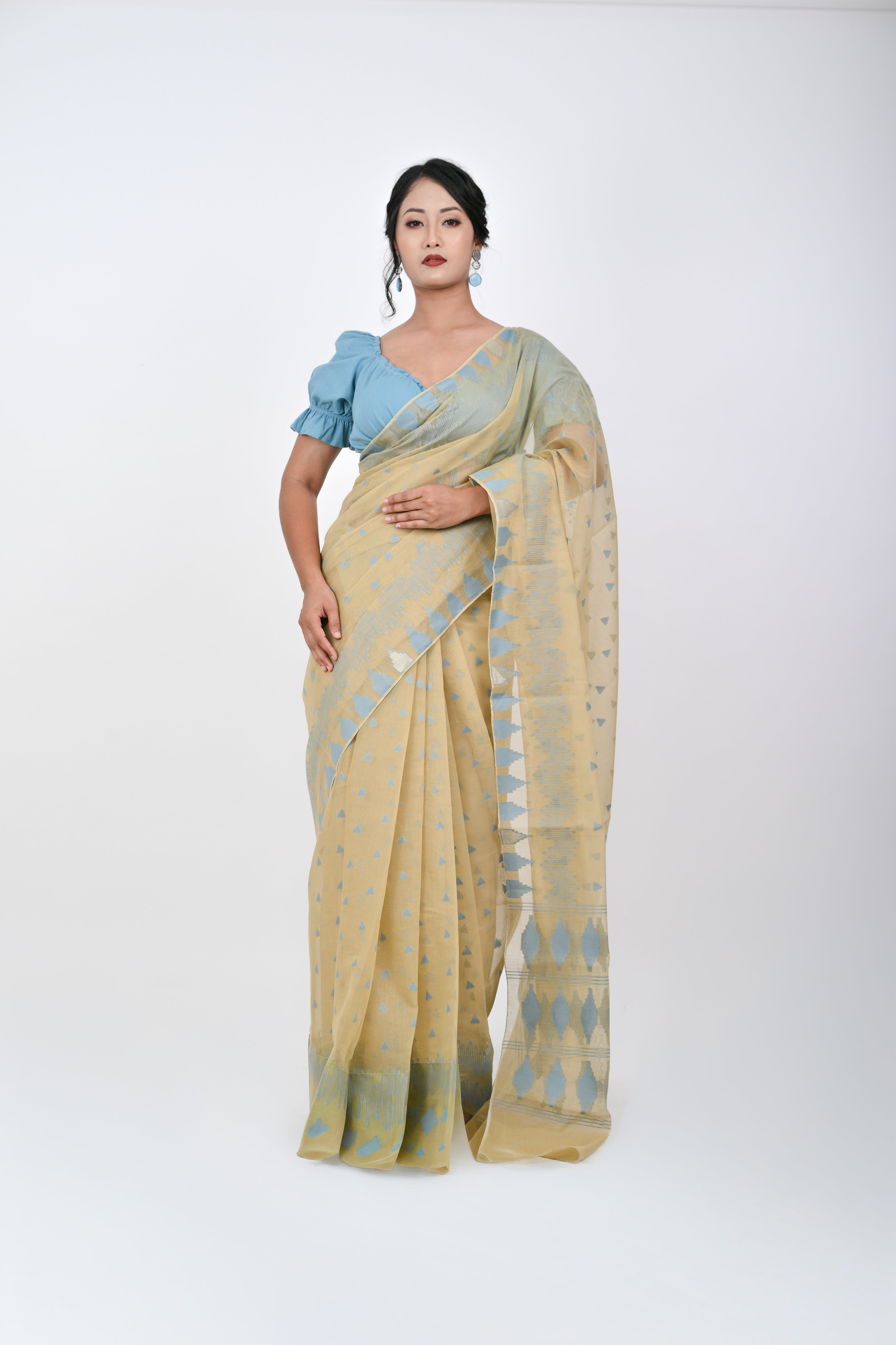 Ahum Saree Blue Premium Designer Saree