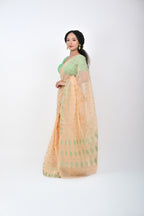 Ahum Saree - Ice Green Premium Geometric Motif Saree