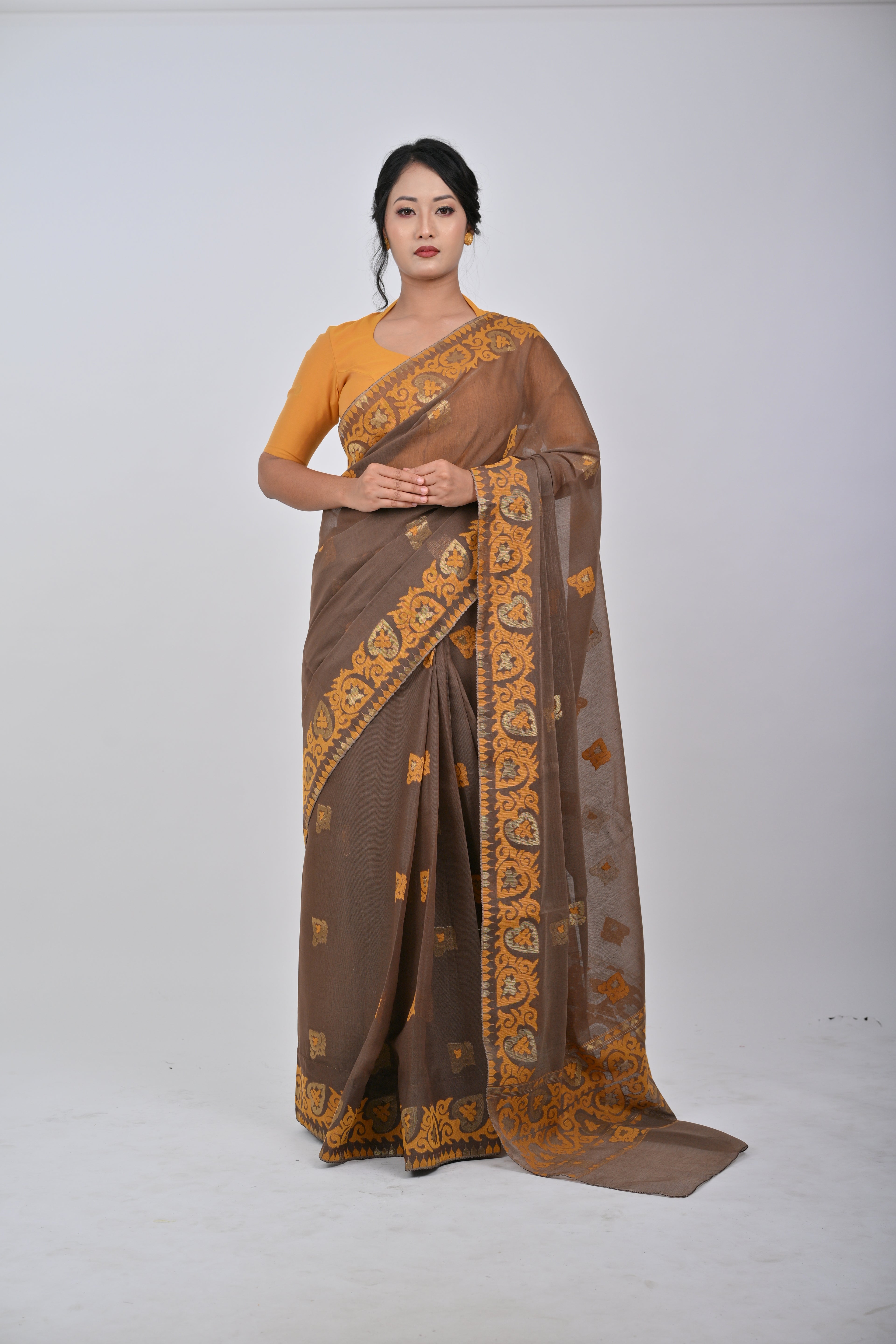 UNA Saree – Coffee
