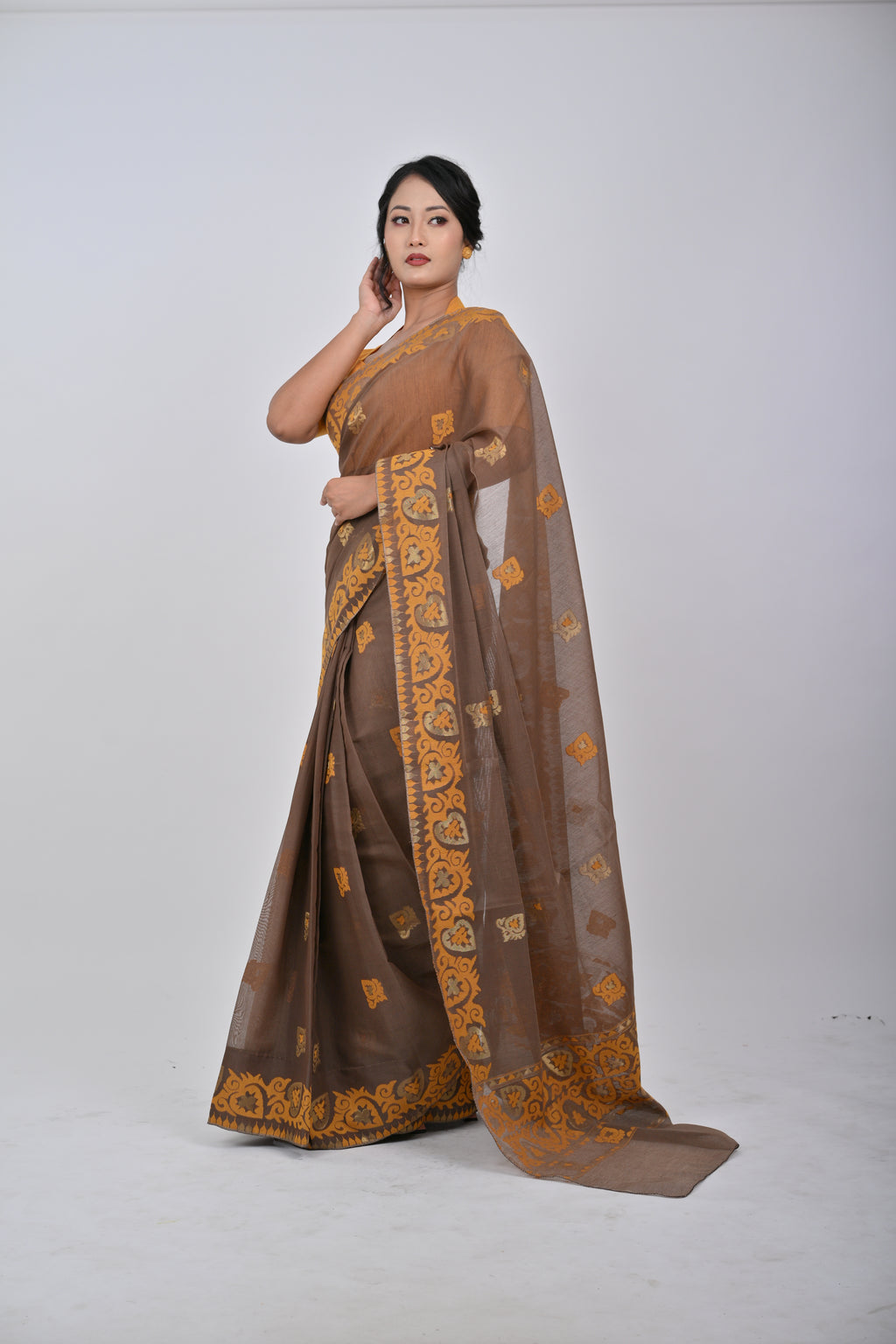 UNA Saree – Coffee