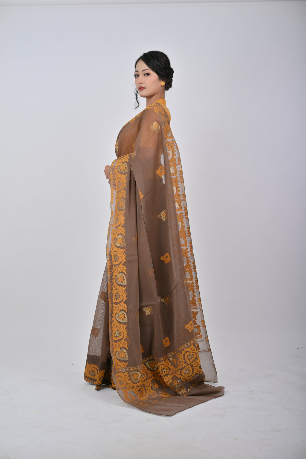 UNA Saree – Coffee