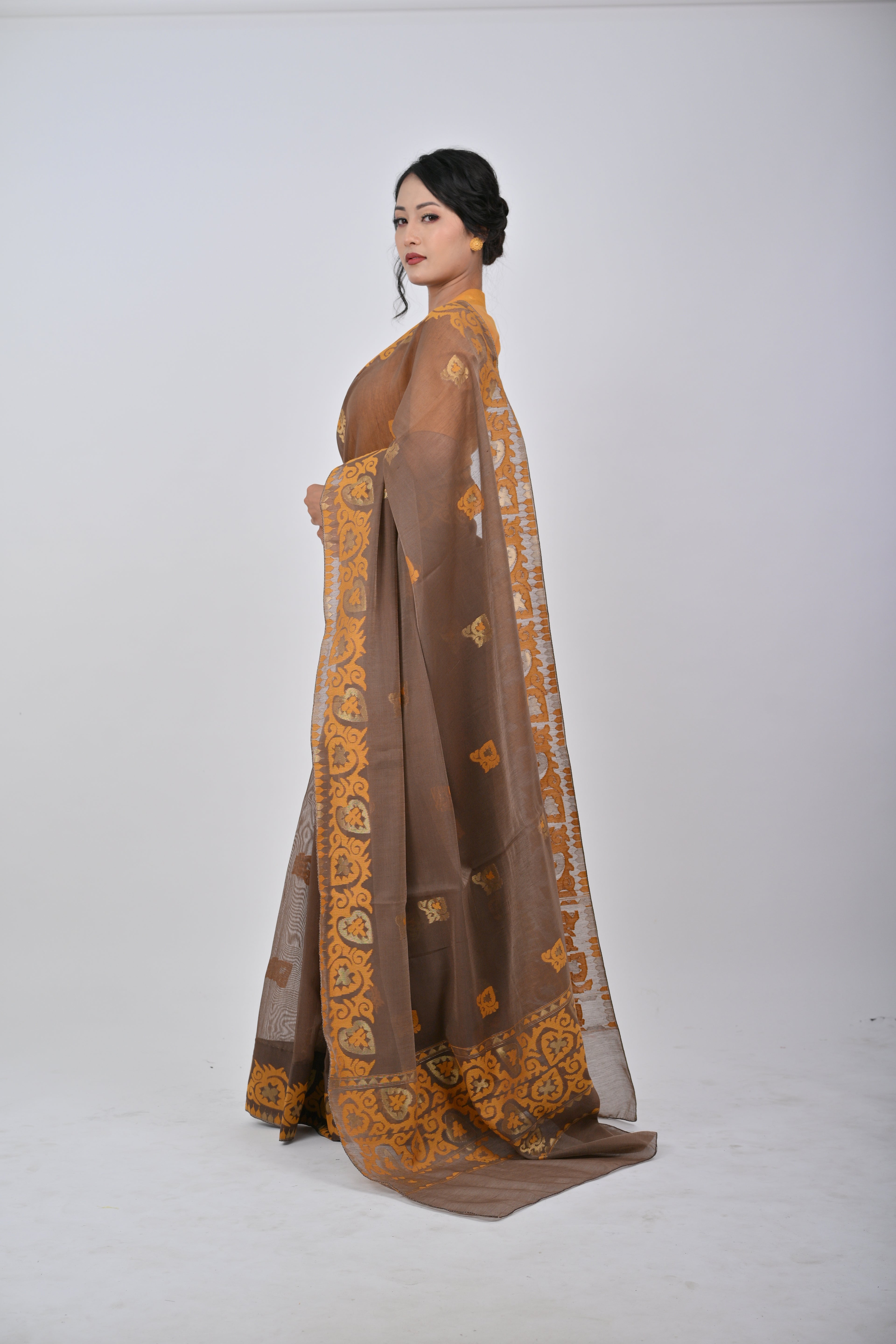 UNA Saree – Coffee