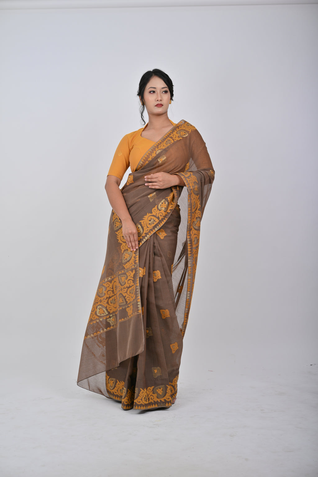 UNA Saree – Coffee