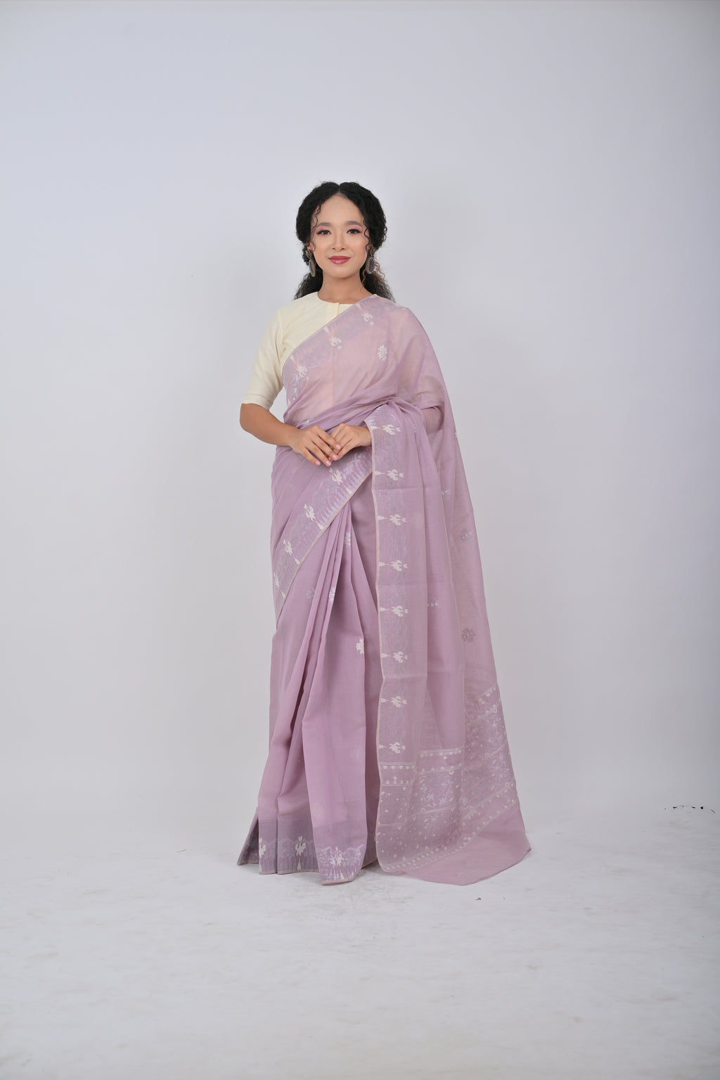 Classic Motif Saree – Lilac