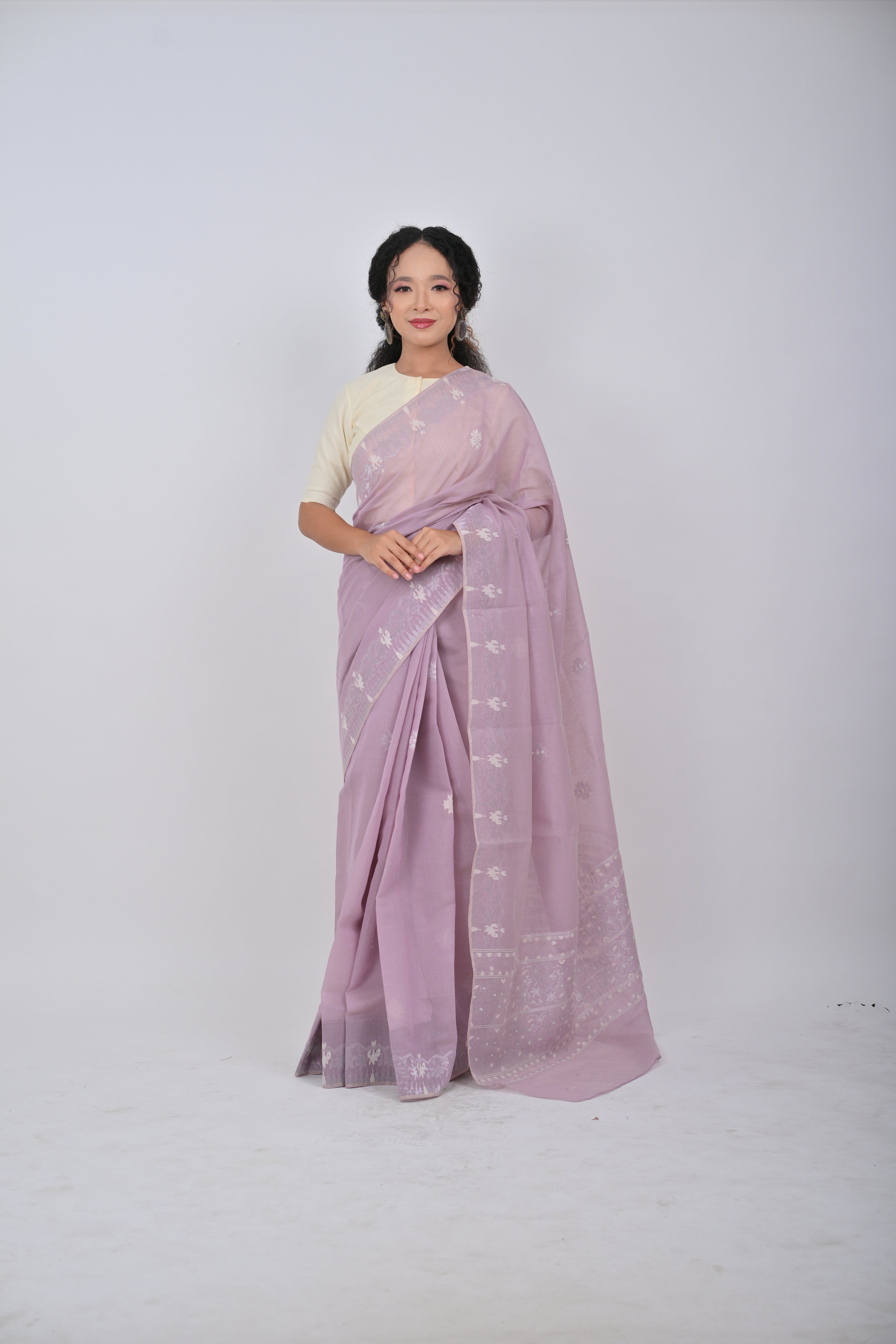 Classic Motif Saree – Lilac