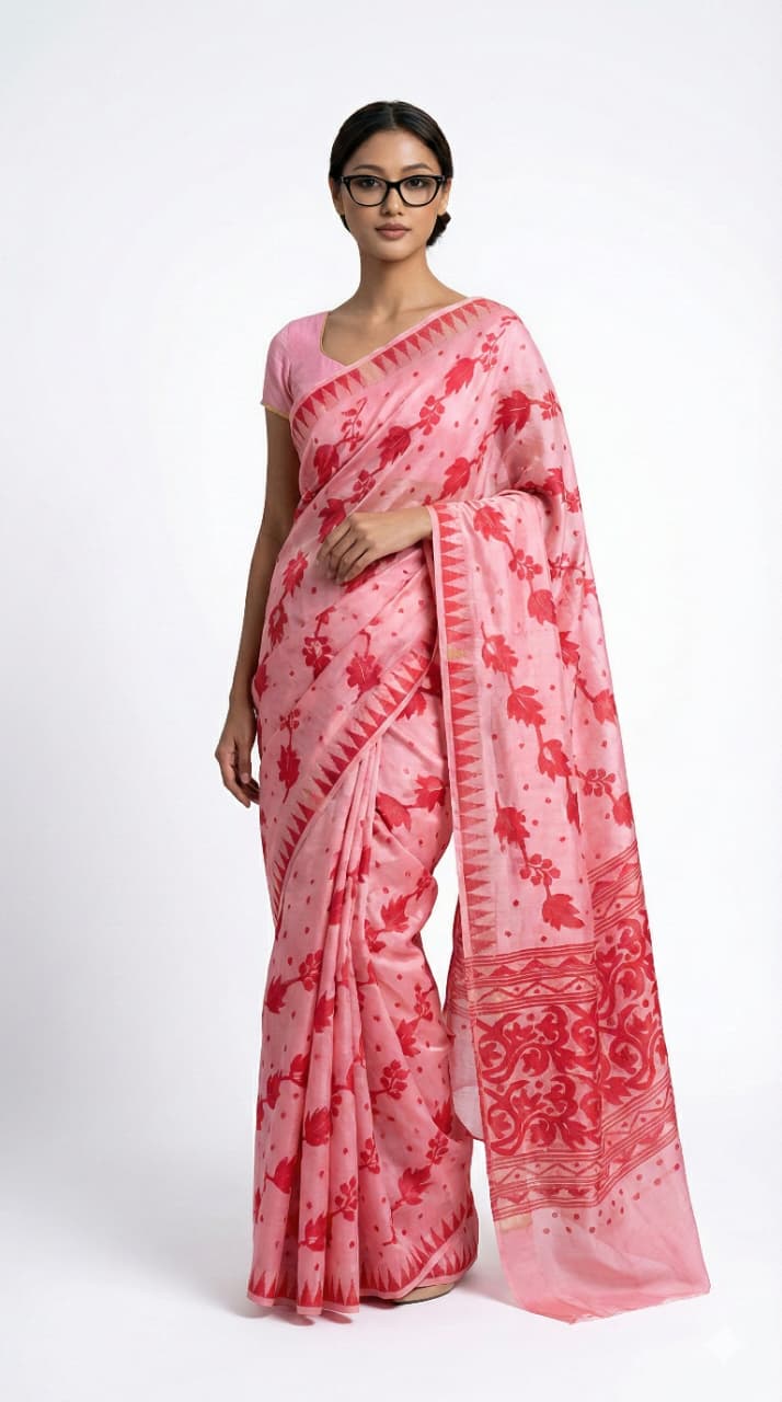 Angoor Saree Red