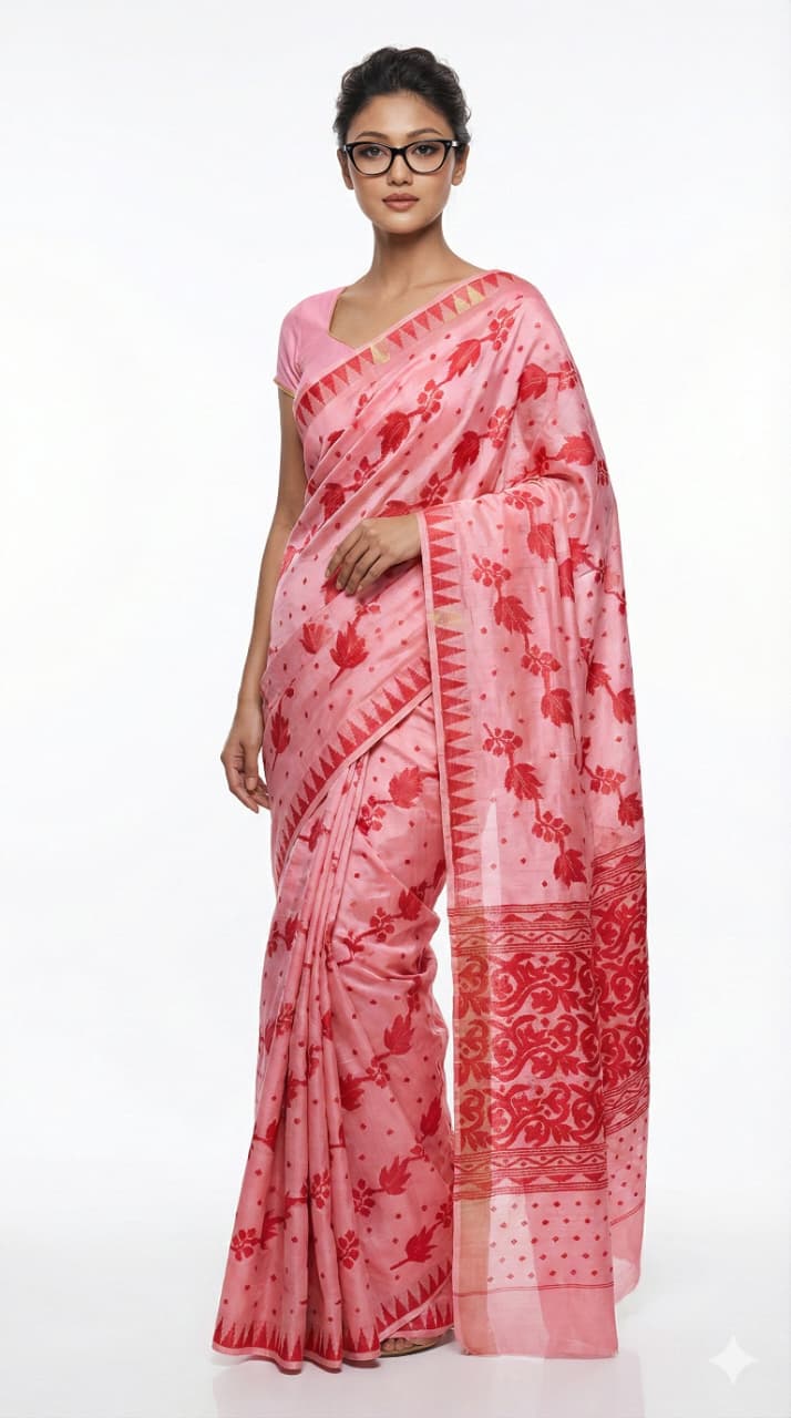 Angoor Saree Red