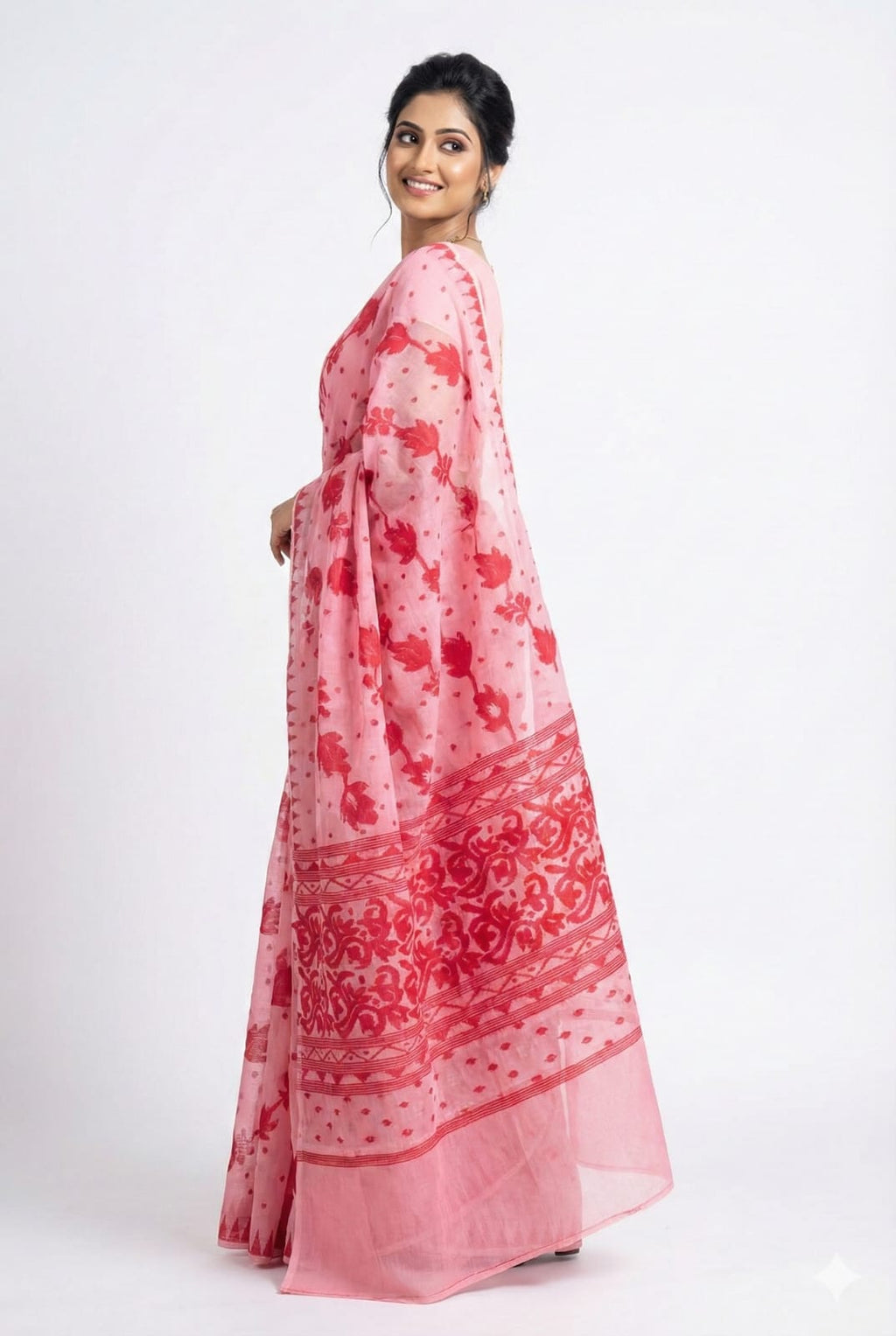 Angoor Saree Red