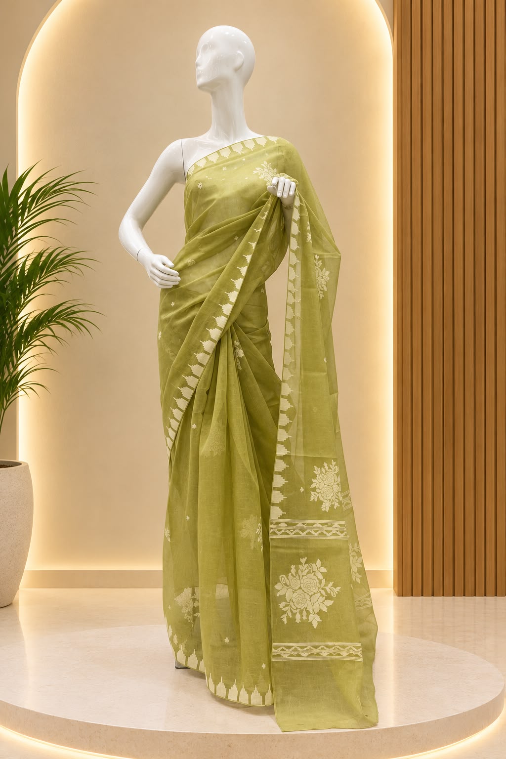 Floral 01 Saree – Pista