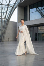 Leikol Saree Cream on White