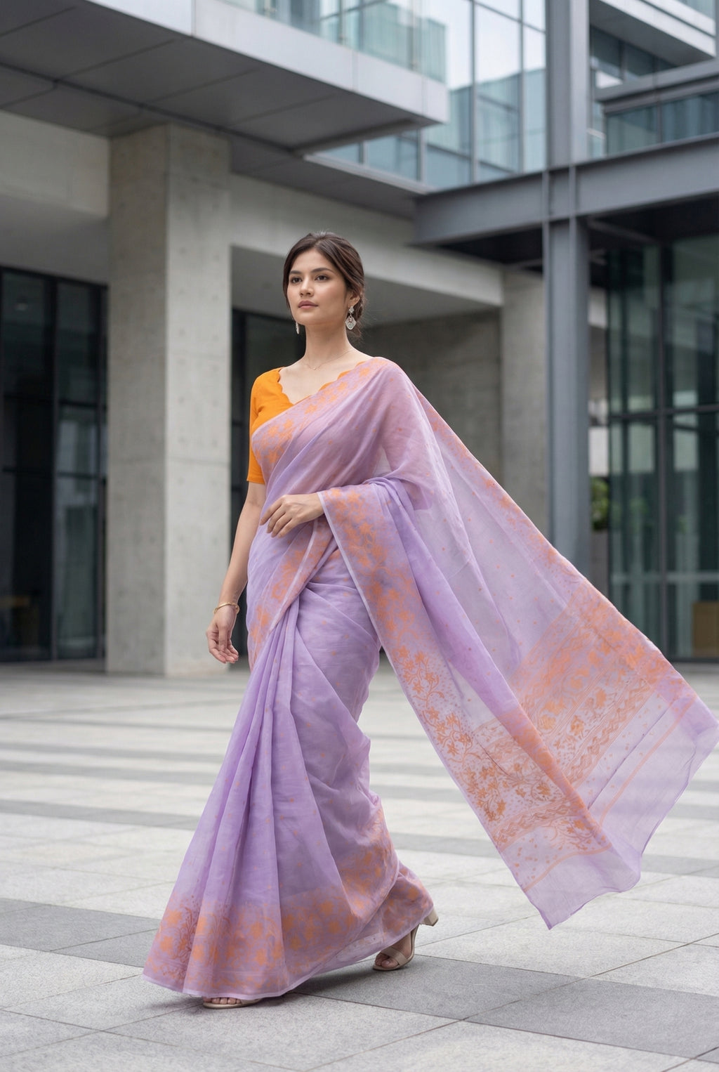 Leirang Saree Lavender
