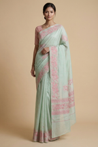 Leirang Saree Turquoise