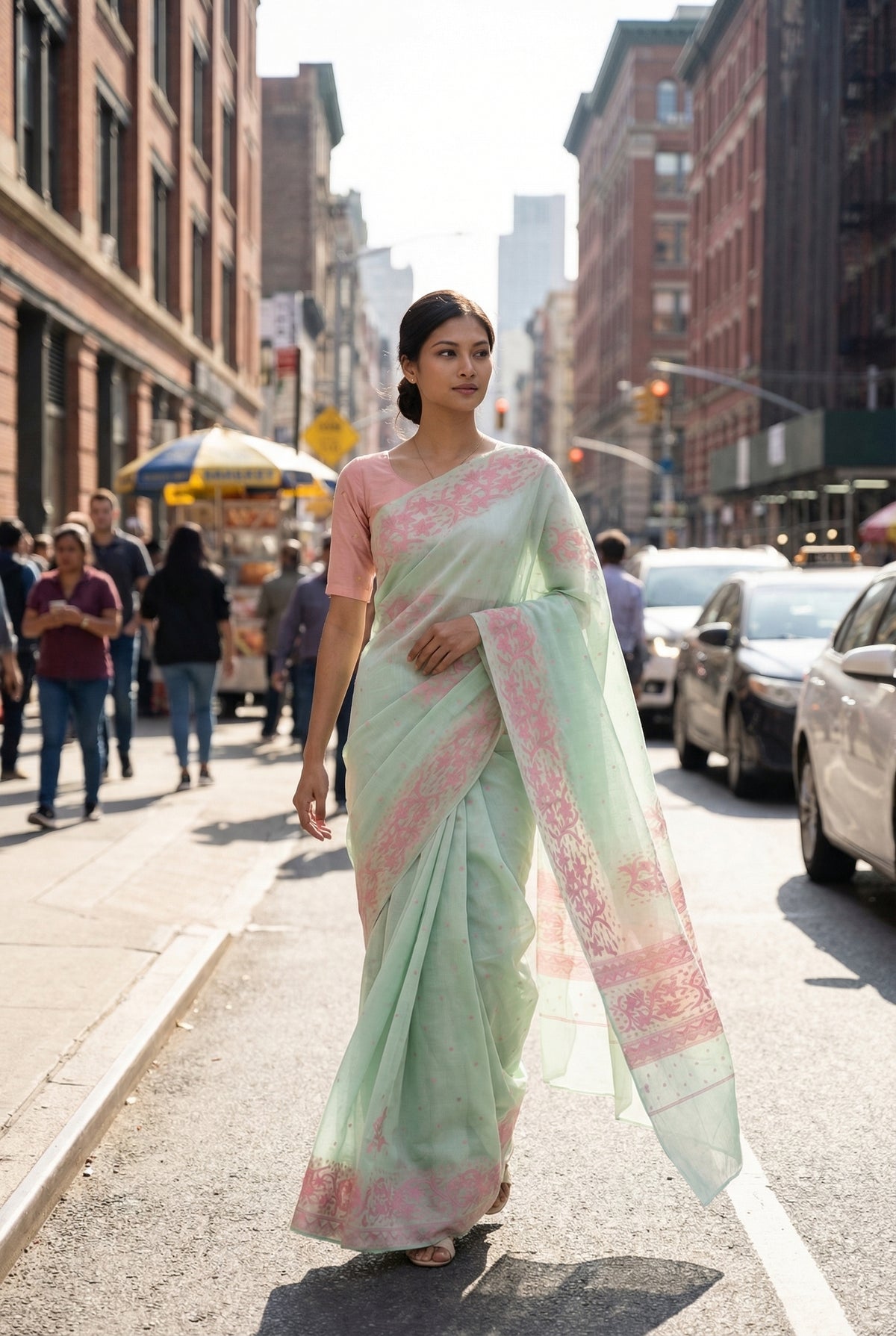Leirang Saree – Turquoise