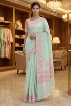 Leirang Saree Turquoise