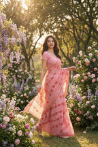 Angoor Saree Red