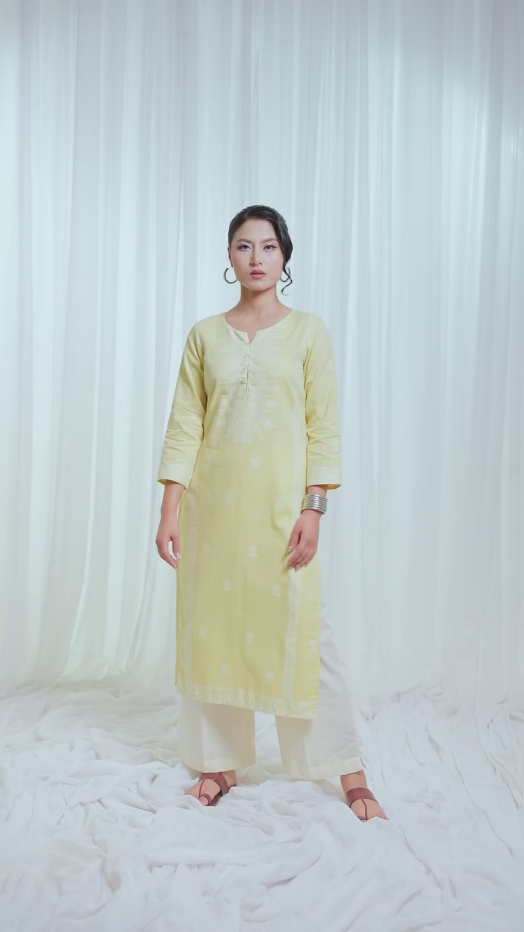 ETA Leima – Yellow Kurti Set