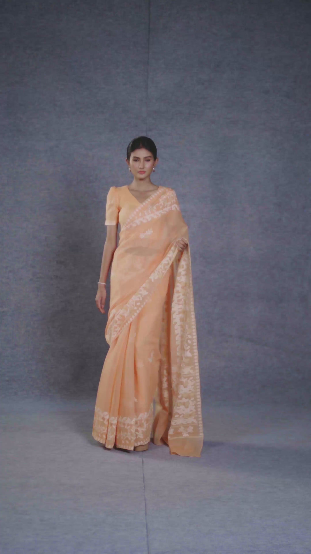 Ema Saree – Peach