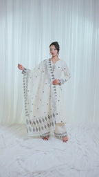ETA Ahum – Cream Black Kurti Set