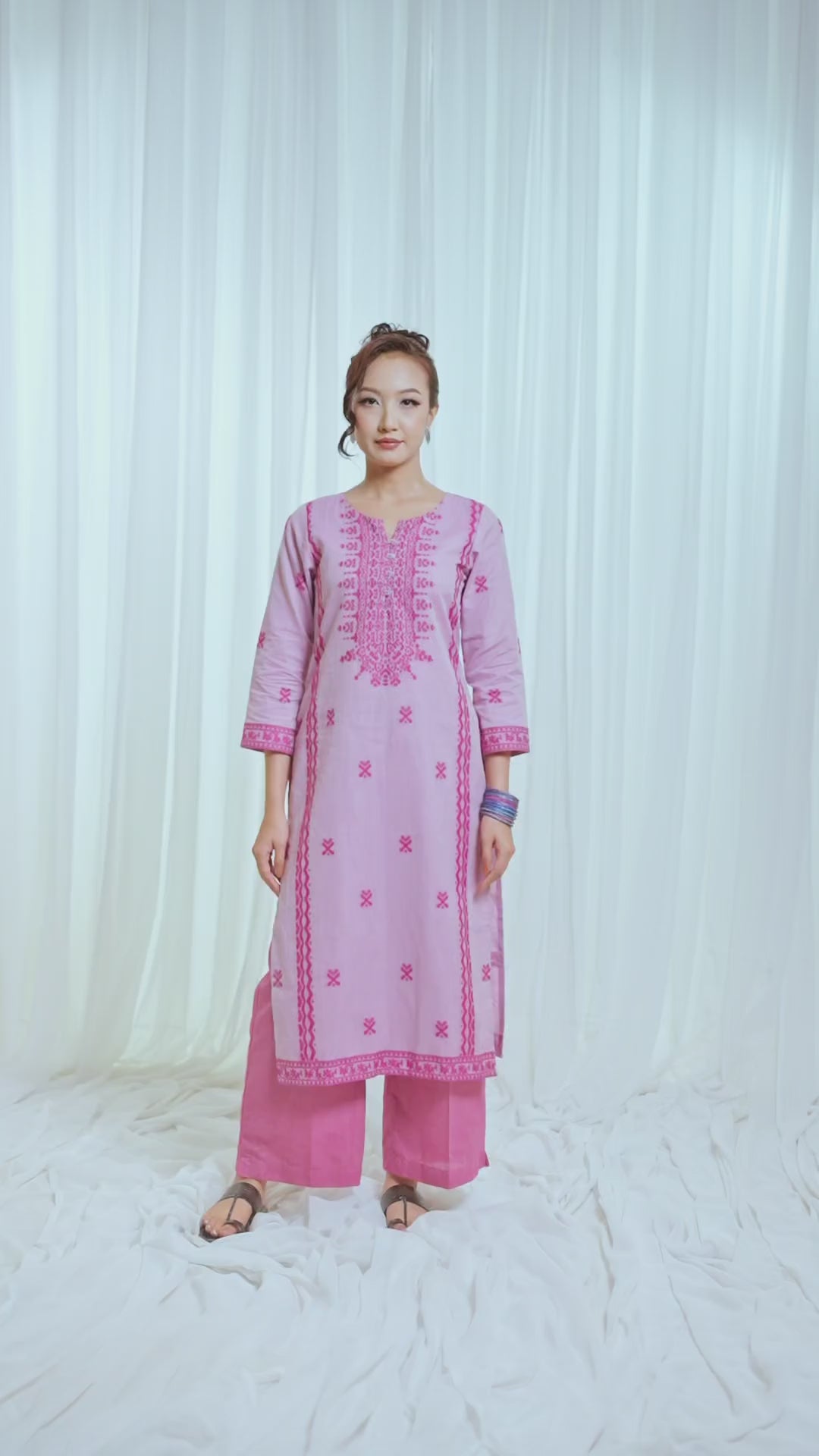 ETA Leima – Magenta Kurti Set