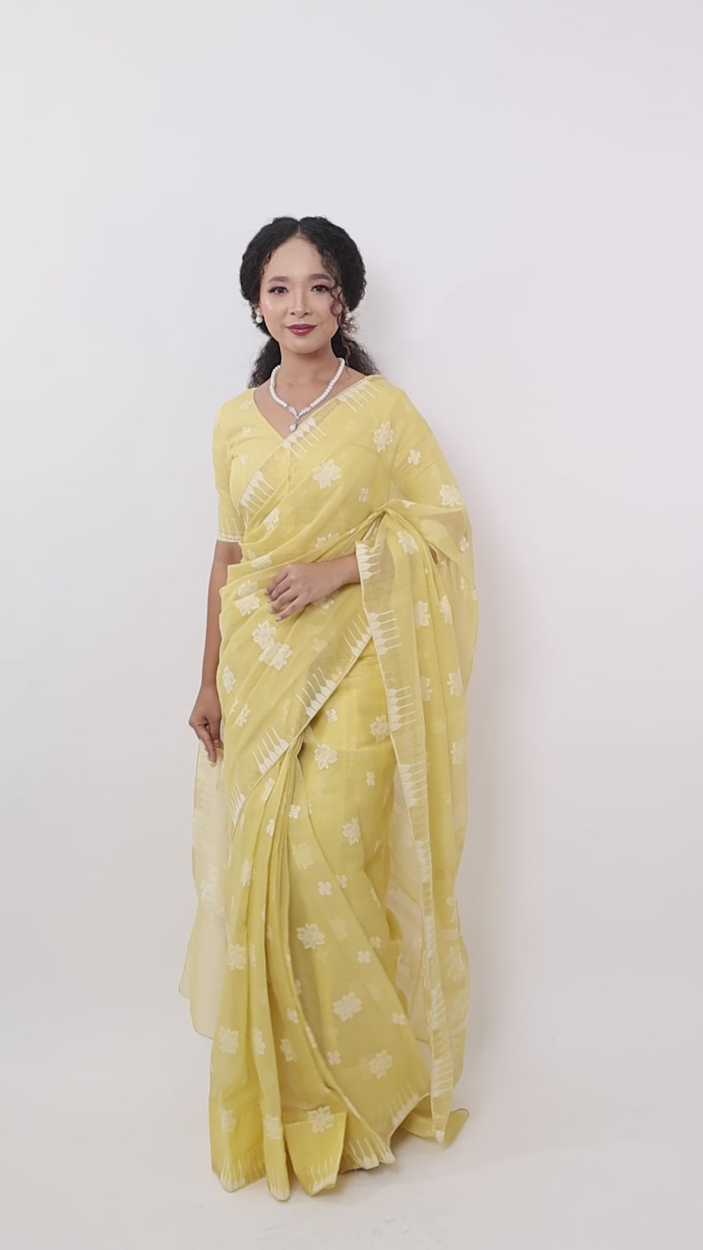 Thoibi Saree – Sun Bleach Yellow
