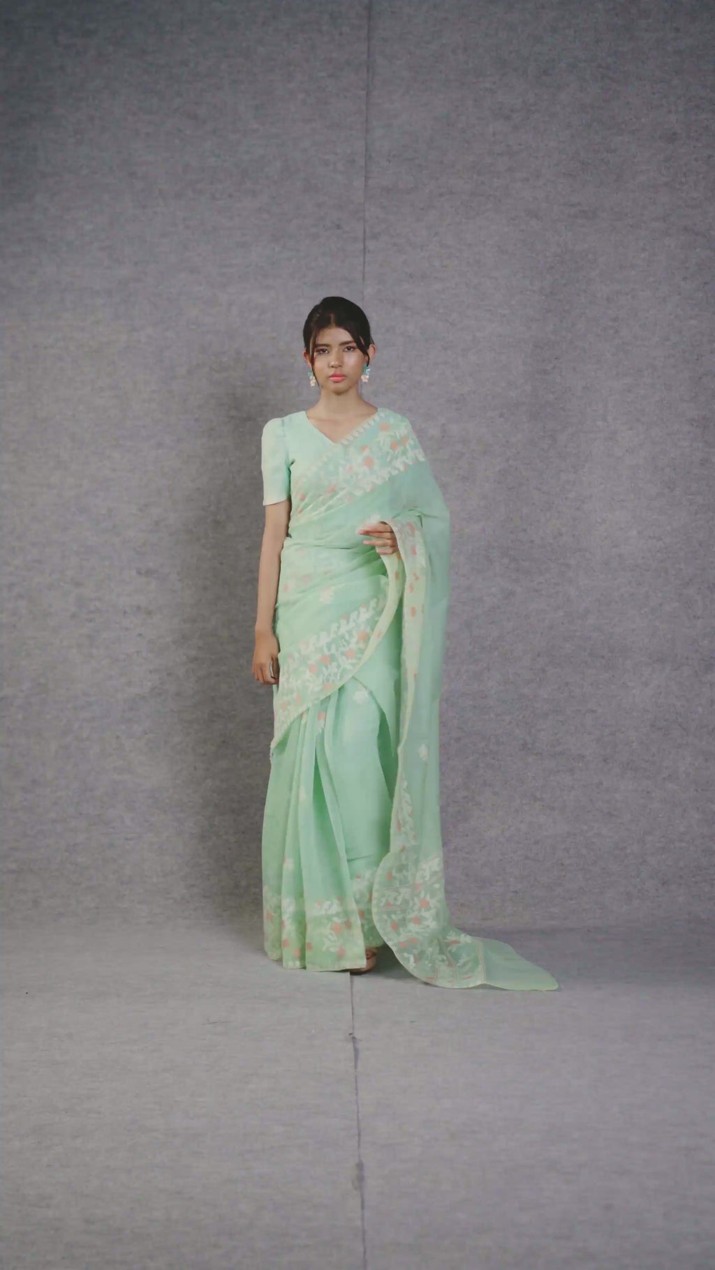 Ema Saree – Turquoise