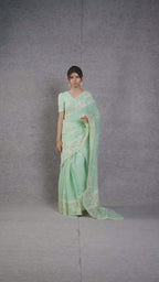 Ema Saree – Turquoise